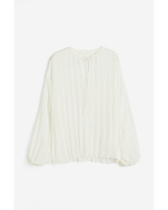 Pleated Blouse White