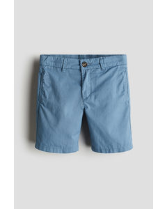 Cotton Chino Shorts Dusty Blue