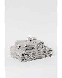 Cotton Towel Set Light Grey