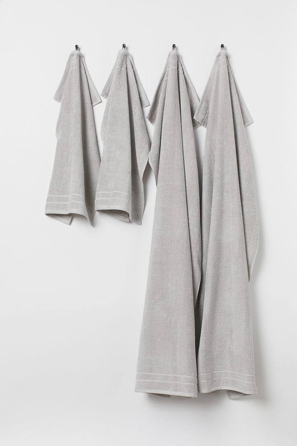 H&M HOME Cotton Towel Set Light Grey