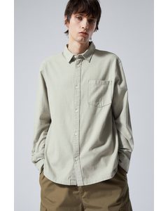 Relaxed Flannel Shirt Beige