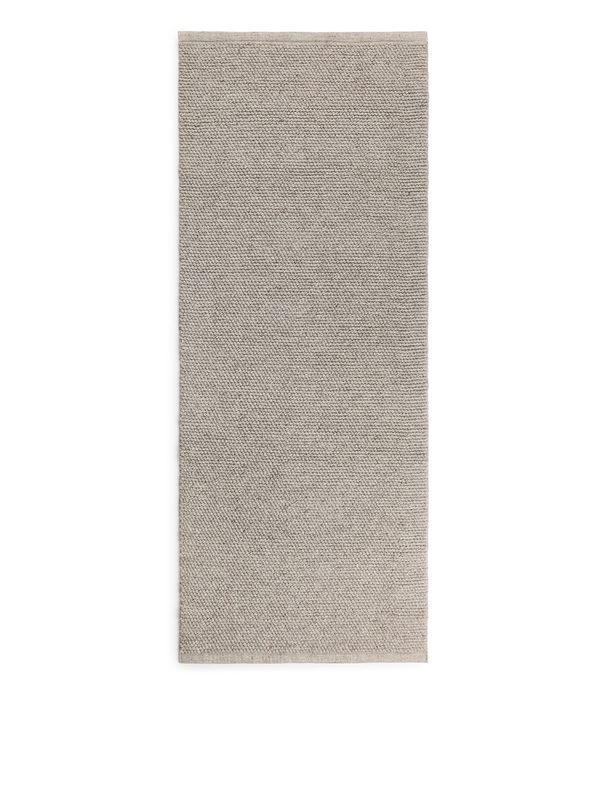 ARKET Wool Rug 70 X 180 Cm Grey Melange