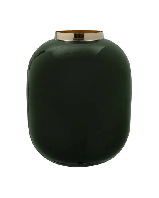 360Living Vase Art Deco 345 Dark Green / Gold