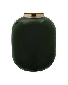 Vase Art Deco 345 dark green / gold