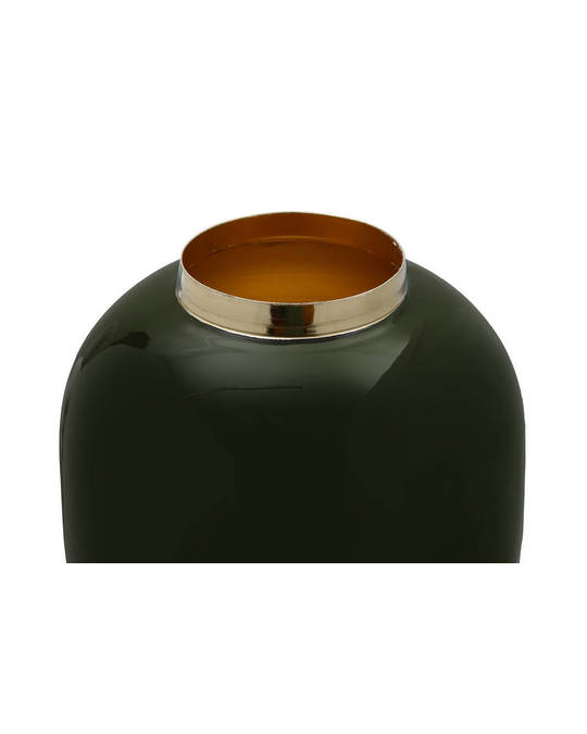 360Living Vase Art Deco 345 Dark Green / Gold