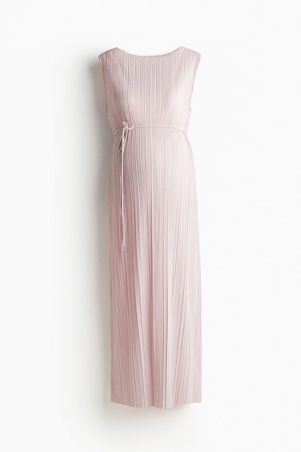 H&M Mama Plissé Dress Light Dusty Pink
