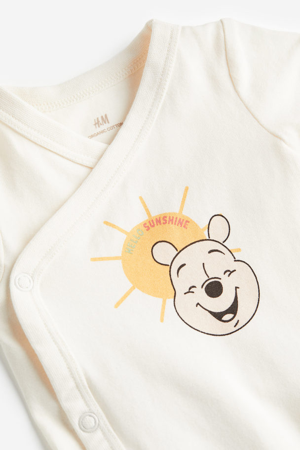 H&M 3-piece Jersey Set Natural White/winnie The Pooh