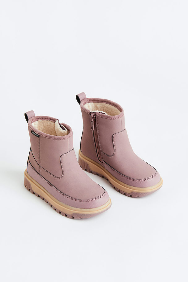 H&M Warm-lined Waterproof Boots Light Purple