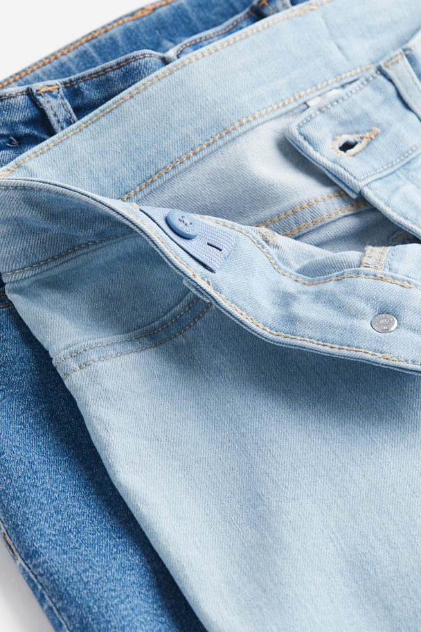 H&M 2-pack Flared Leg Low Jeans Denimblå/lys Denimblå