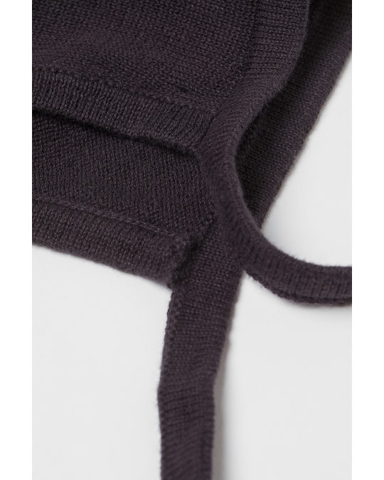 H&M Fine-knit Hat Dark Grey