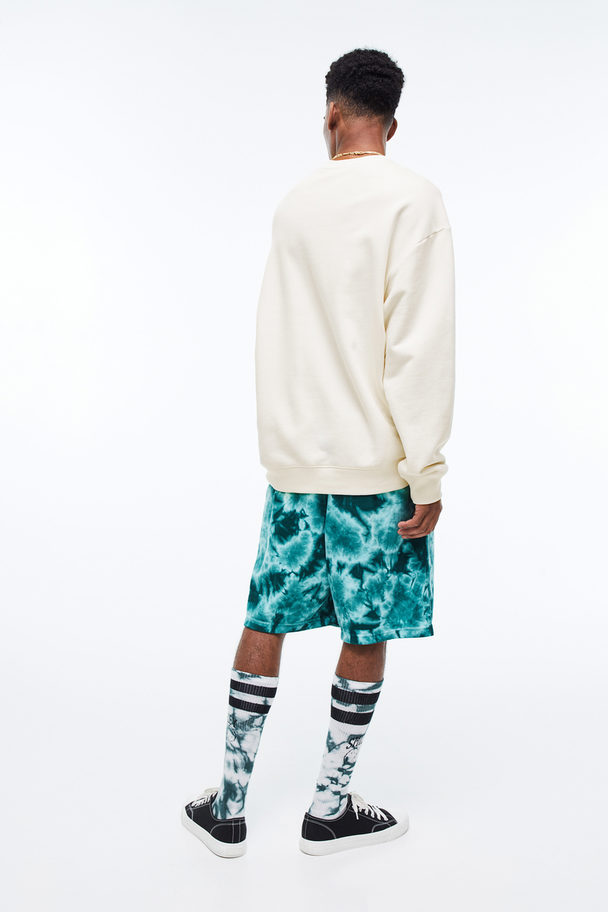 H&M Relaxed Fit Printed Sweatshirt Cream/smiley®