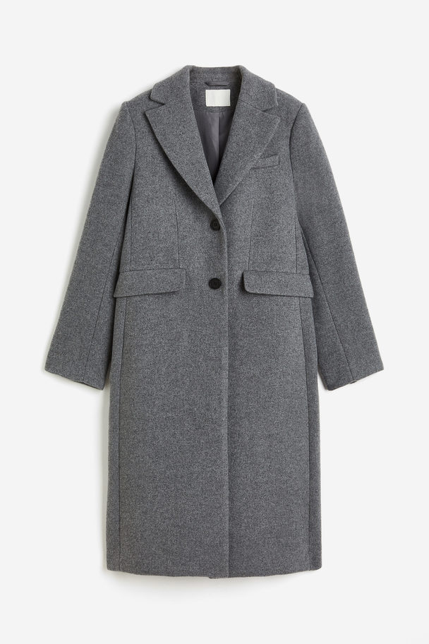 H&M Einreihiger Mantel Grau