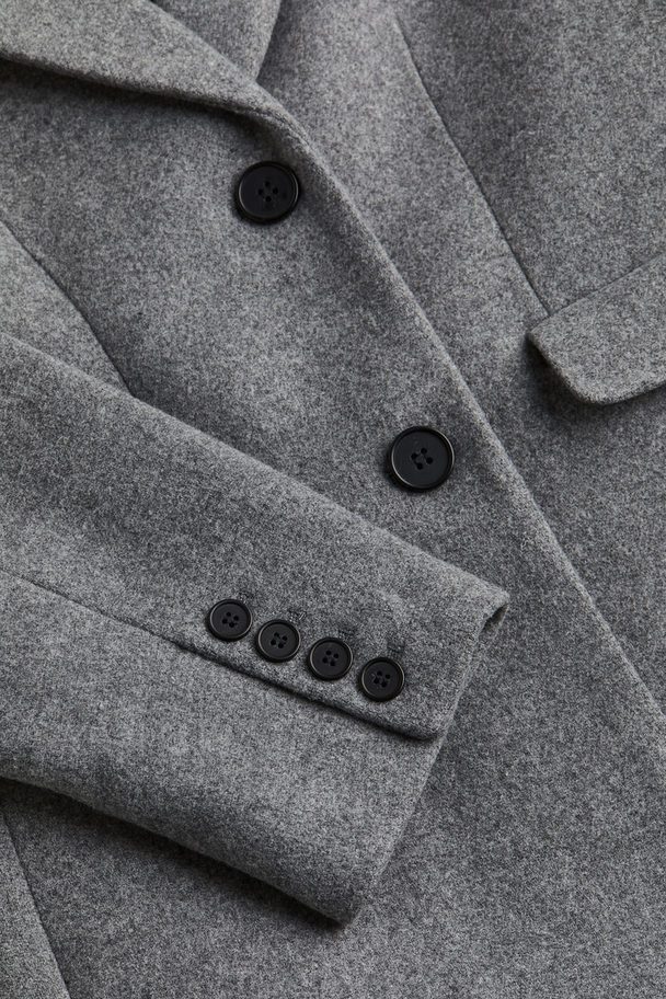 H&M Einreihiger Mantel Grau