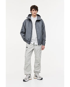 Relaxed Fit Cargo Trousers Light Grey