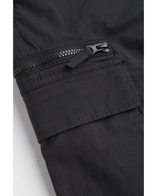 H&M Relaxed Fit Cargo Trousers Black