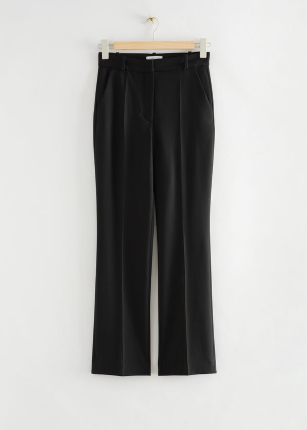 & Other Stories High-waist Slim Trousers Black
