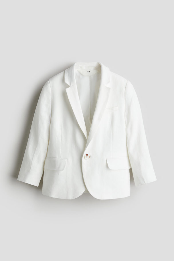 H&M Leinenblazer Weiß