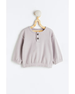Ribbed Jersey Top Pale Purple