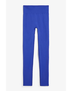 Nahtlose Leggings Knallblau