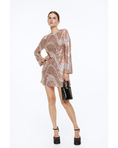 Sequined Dress Rose Gold-coloured