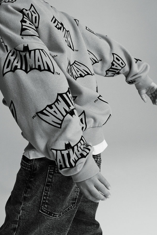 H&M Oversized Sweater Met Print Oranje/justice League