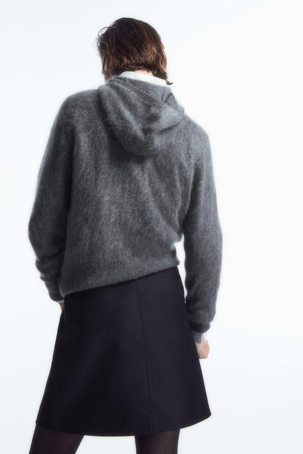 COS Pleated Wool-blend Mini Skirt Navy