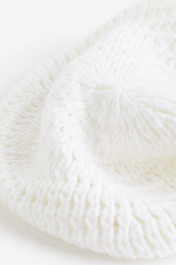 H&M Knitted Beret White