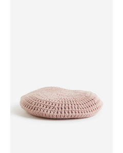 Knitted Beret Dusky Pink