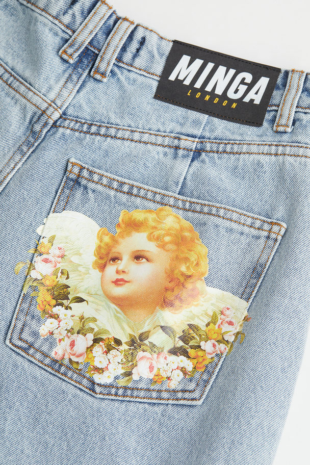 Minga London Angelic Dad Jeans Ljusblå