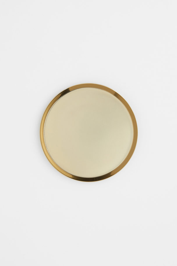 H&M HOME Small Metal Plant Pot Saucer Gold-coloured