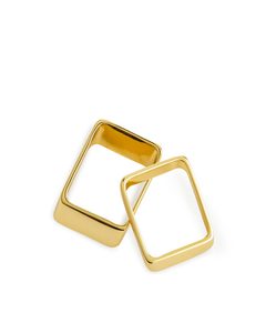 Gold-plated Ring Set Of 2 Gold