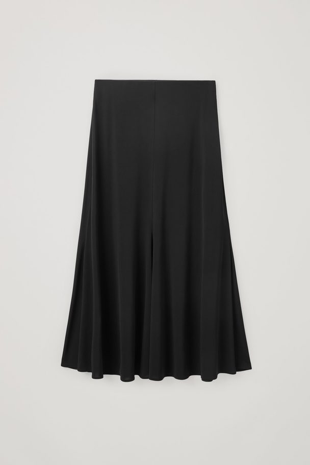 COS Flared Midi Skirt Black