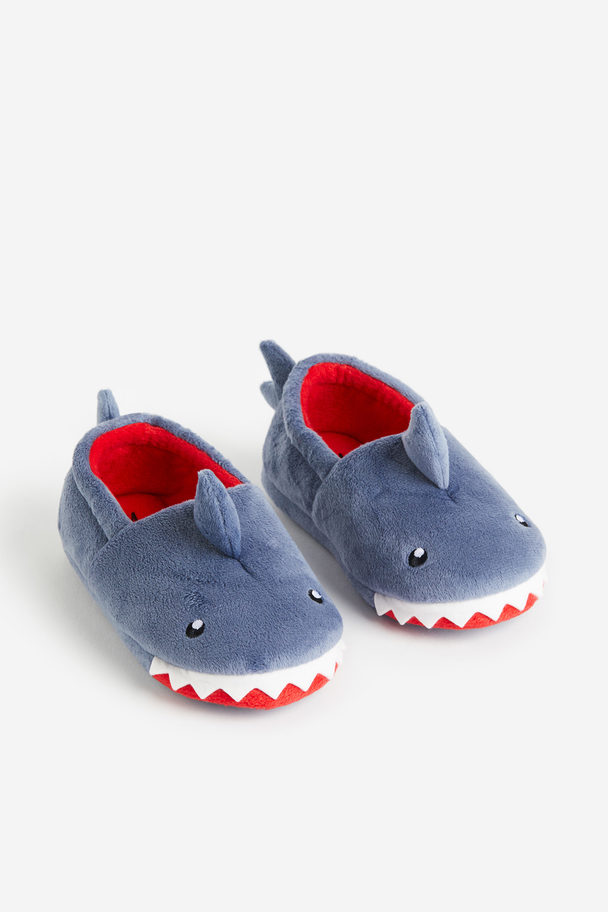 H&M Soft Slippers Blue/shark