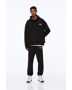Relaxed Fit Printed Sweatpants Black/boring Pals