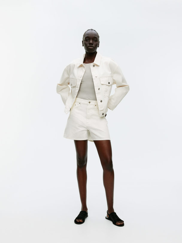 ARKET Denim Shorts White