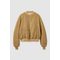 Cropped Teddy Bomber Jacket Light Brown