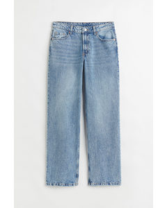 Wide Low Waist Jeans Hellblau