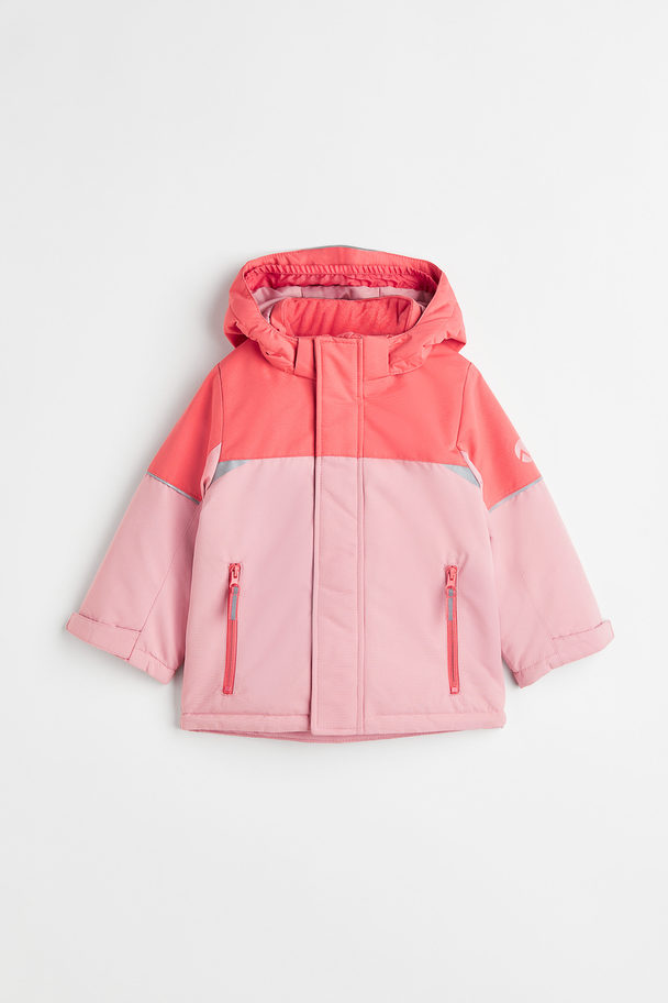 H&M Water-resistant Padded Jacket Light Pink/block-coloured