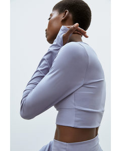 Softmove™ Cropped Sports Top Dusty Purple