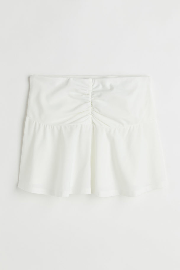 H&M Gathered Skirt White
