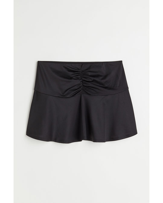 H&M Gathered Skirt Black