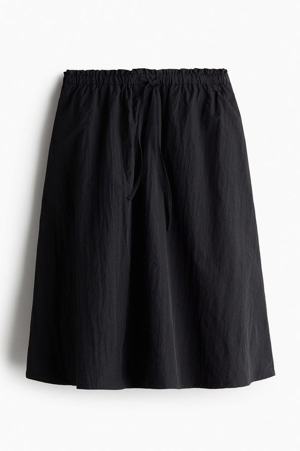 H&M Tellerrock aus Nylon Schwarz