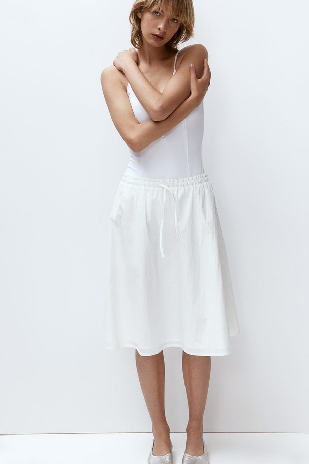 H&M Circular Nylon Skirt White