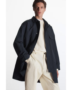 Relaxed-fit Car Coat Navy