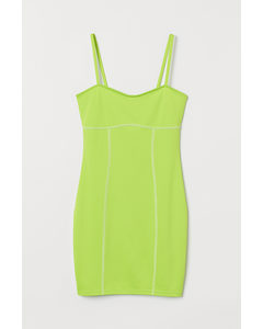 Bodycon-kjole Neongrøn