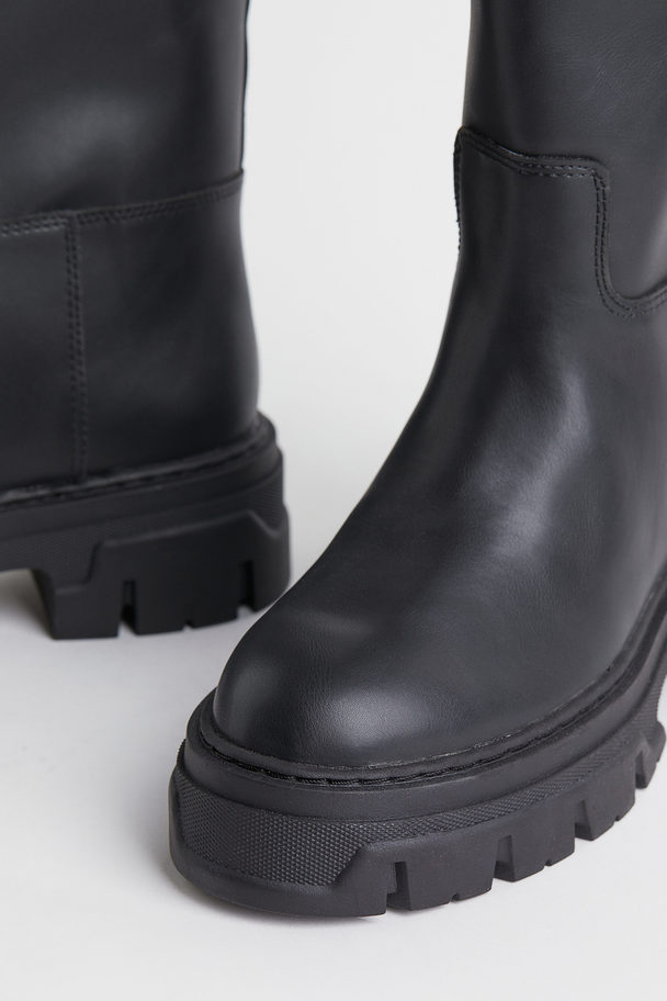 H&M Knee-high Boots Black