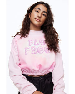 Boxy Sweatshirt Lys Rosa/fly Free