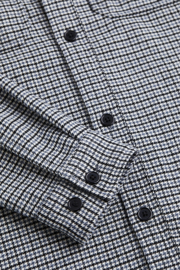 H&M Twill Overshirt Grey/checked
