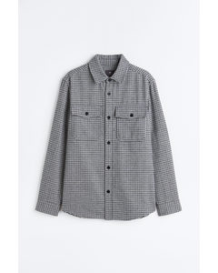 Twill Overshirt Grey/checked