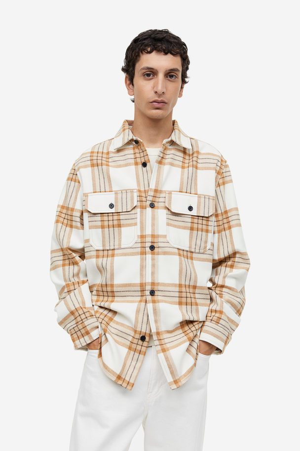 H&M Overshirt Light Brown/checked